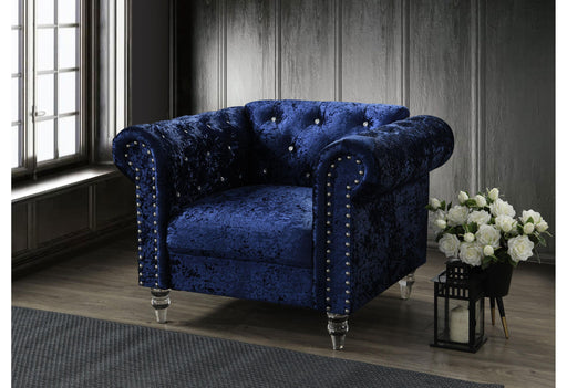 U9550 BLUE VELVET CHAIR - Golden Home Furniture (Columbus, OH) - Multi Location