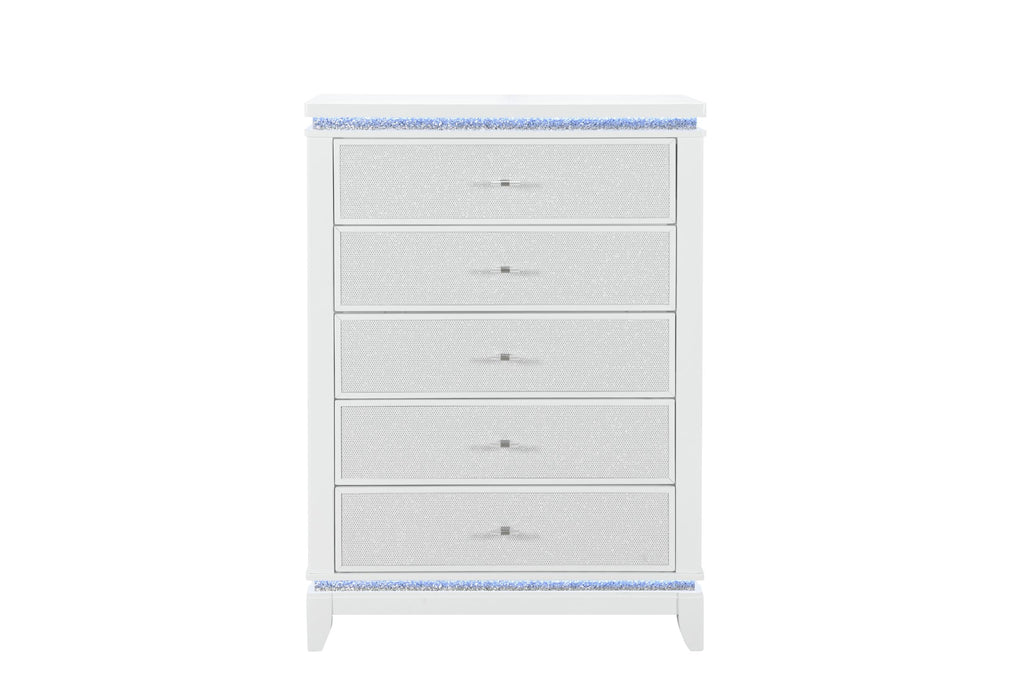 ALINA-WHITE-CH W/ LED - Golden Home Furniture (Columbus, OH) - Multi Location