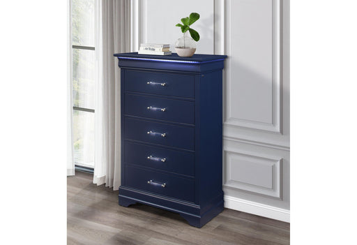 CHARLIE BLUE CHEST WITH LED - Golden Home Furniture (Columbus, OH) - Multi Location