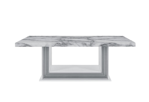 YLIME WHITE MARBLE COFFEE TABLE - Golden Home Furniture (Columbus, OH) - Multi Location