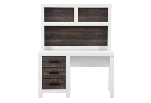 LISBON OAK/WHITE DESK - Golden Home Furniture (Columbus, OH) - Multi Location
