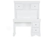 POMPEI METALLIC WHITE DESK WITH HUTCH - Golden Home Furniture (Columbus, OH) - Multi Location
