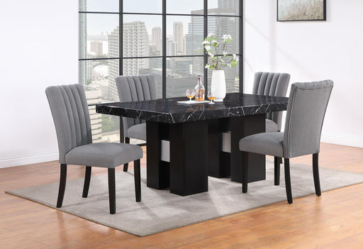 D03 DINING TABLE + D8685 DINING CHAIR GREY - Golden Home Furniture (Columbus, OH) - Multi Location