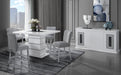 MONACO WHITE RECTANGUALR BAR TABLE + D1903 BAR STOOL GREY - Golden Home Furniture (Columbus, OH) - Multi Location