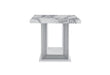 YLIME WHITE MARBLE END TABLE - Golden Home Furniture (Columbus, OH) - Multi Location