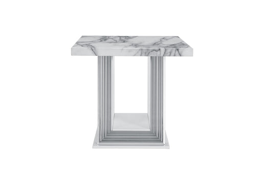 YLIME WHITE MARBLE END TABLE - Golden Home Furniture (Columbus, OH) - Multi Location