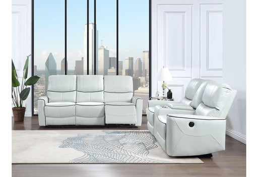U1790 LIGHT GREY POWER RECLINING SOFA / POWER CONSOLE RECLINING LOVESEAT - Golden Home Furniture (Columbus, OH) - Multi Location