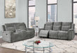 U1797 DARK GREY POWER RECLINING SOFA / POWER CONSOLE RECLINING LOVESEAT - Golden Home Furniture (Columbus, OH) - Multi Location