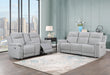 U1797 GREY RECLINING SOFA / CONSOLE RECLINING LOVESEAT - Golden Home Furniture (Columbus, OH) - Multi Location
