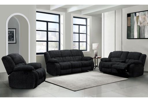 U250 EBONY RECLINING SOFA/CONSOLE RECLINING LOVESEAT/GLIDER RECLINER - Golden Home Furniture (Columbus, OH) - Multi Location