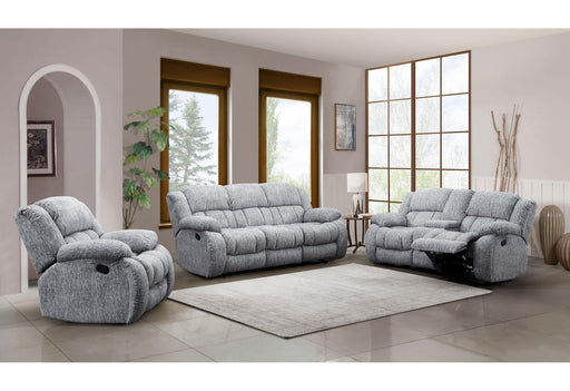 U250 GREY RECLINING SOFA/CONSOLE RECLINING LOVESEAT/GLIDER RECLINER - Golden Home Furniture (Columbus, OH) - Multi Location
