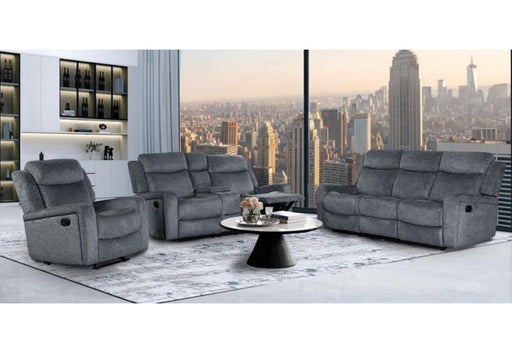 U6024 DARK GREY 9 RECLINING SOFA/CONSOLE RECLINING LOVESEAT/GLIDER RECLINER - Golden Home Furniture (Columbus, OH) - Multi Location
