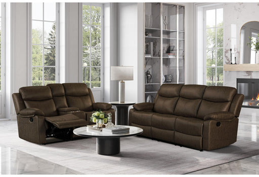 U6026 DARK BROWN 5 RECLINING SOFA/RECLINING CONSOLE LOVESEAT - Golden Home Furniture (Columbus, OH) - Multi Location