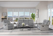 U6027 GREY/LIGHT GREY RECLINING SOFA/CONSOLE RECLINING LOVESEAT/GLIDER RECLINER - Golden Home Furniture (Columbus, OH) - Multi Location