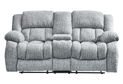 U250 GREY CONSOLE RECLINING LOVESEAT - Golden Home Furniture (Columbus, OH) - Multi Location