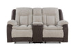 U4377 GREY/BROWN CONSOLE RECLINING LOVESEAT - Golden Home Furniture (Columbus, OH) - Multi Location
