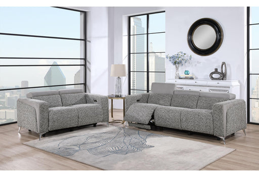 U8521 TAUPE/DARK GREY 36 POWER RECLINING LOVESEAT - Golden Home Furniture (Columbus, OH) - Multi Location