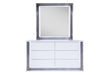 YLIME SMOOTH WHITE MIRROR WITH LED - Golden Home Furniture (Columbus, OH) - Multi Location
