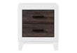 LISBON OAK AND WHITE NIGHTSTAND - Golden Home Furniture (Columbus, OH) - Multi Location