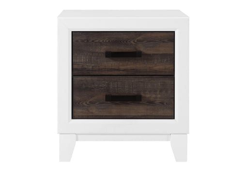 LISBON OAK AND WHITE NIGHTSTAND - Golden Home Furniture (Columbus, OH) - Multi Location