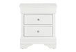POMPEI METALLIC WHITE NIGHTSTAND - Golden Home Furniture (Columbus, OH) - Multi Location