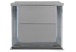 YLIME SMOOTH SILVER NIGHTSTAND WITH LED - Golden Home Furniture (Columbus, OH) - Multi Location