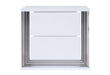 YLIME SMOOTH WHITE NIGHTSTAND WITH LED - Golden Home Furniture (Columbus, OH) - Multi Location