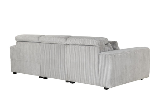 U5945 GREY LEFT ARM FACING POWER RECLINER WITH 1 PILLOW - Golden Home Furniture (Columbus, OH) - Multi Location