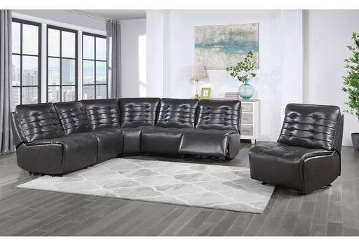 BUILD IT YOUR WAY U6066 BLANCHE CHARCOAL 4 SEATER (2 POWER) - Golden Home Furniture (Columbus, OH) - Multi Location