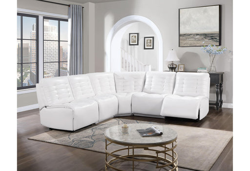 BUILD IT YOUR WAY U6066 BLANCHE WHITE 4 SEATER (2 POWER) - Golden Home Furniture (Columbus, OH) - Multi Location