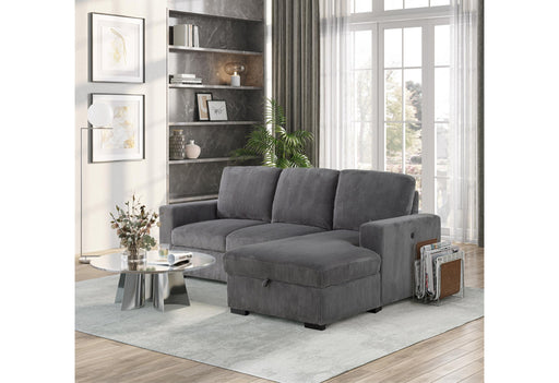 U2660 GREY L SECTIONAL WITHOUT PULLOUT - Golden Home Furniture (Columbus, OH) - Multi Location