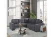 U2660 GREY SECTIONAL W/O CHAISE AND W/O PULLOUT - Golden Home Furniture (Columbus, OH) - Multi Location