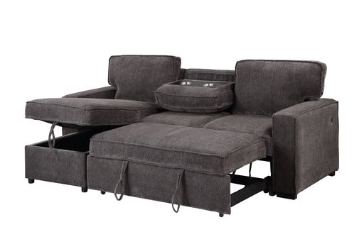 U0203 Dark Grey Reversible Pull Out Sofa Bed - Golden Home Furniture (Columbus, OH) - Multi Location