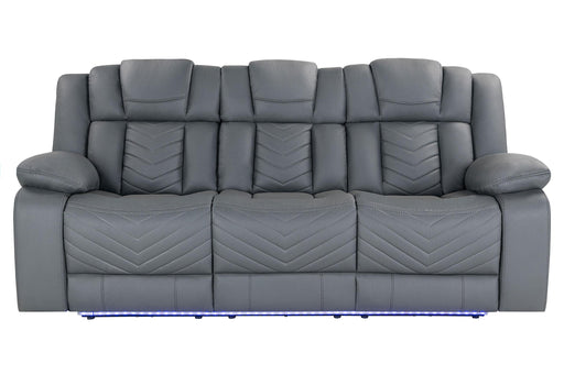 U7068 GREY 10 POWER RECLINING SOFA WITH DDT, WC AND LED - Golden Home Furniture (Columbus, OH) - Multi Location