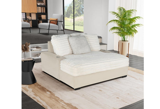 U8291 BEIGE LOUNGER SOFA WITH USB - Golden Home Furniture (Columbus, OH) - Multi Location