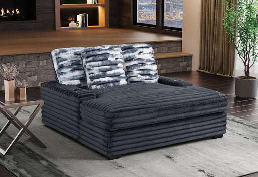 U8291 GREY LOUNGER SOFA WITH USB - Golden Home Furniture (Columbus, OH) - Multi Location