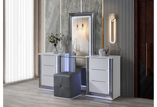 YLIME-SMOOTH WHITE-VANITY SET-N - Golden Home Furniture (Columbus, OH) - Multi Location