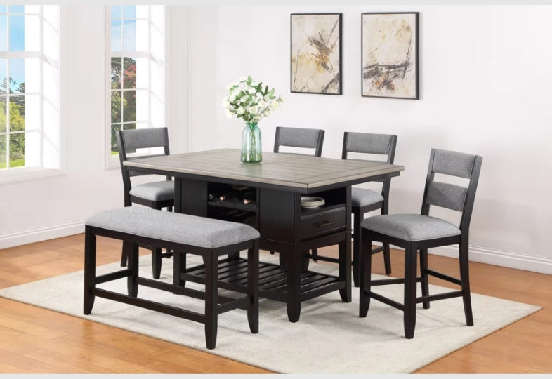 Crown Mark Furniture Frey Counter Height Table in Dark Brown - Golden Home Furniture (Columbus, OH) - Multi Location