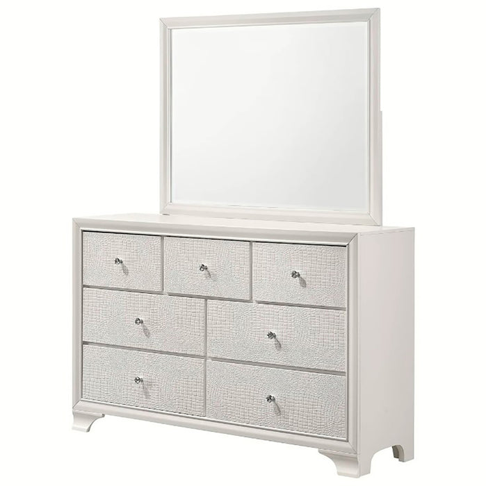 Crown Mark Furniture Lyssa Dresser Mirror in White - Golden Home Furniture (Columbus, OH) - Multi Location