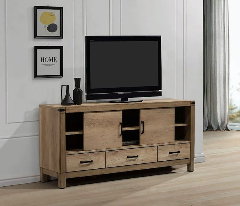 Crown Mark Furniture Matteo 3 Drawer TV Stand in Brown - Golden Home Furniture (Columbus, OH) - Multi Location