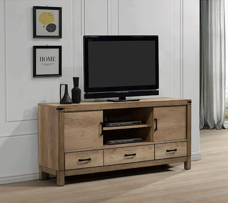Crown Mark Furniture Matteo 3 Drawer TV Stand in Brown - Golden Home Furniture (Columbus, OH) - Multi Location