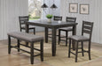 Crown Mark Bardstown Counter Height Bench in Gray - Golden Home Furniture (Columbus, OH) - Multi Location