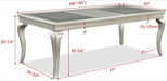 Crown Mark Furniture Caldwell Dining Table in Light Champagne - Golden Home Furniture (Columbus, OH) - Multi Location