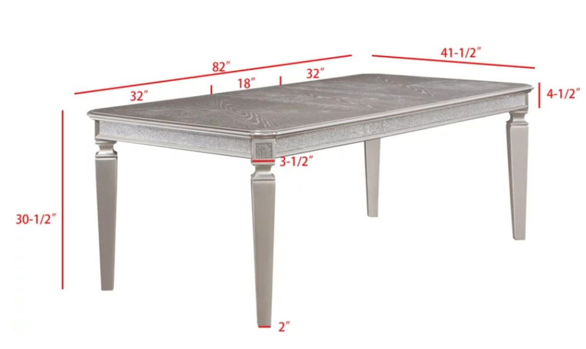 Crown Mark Klina Glam Dining Table in Light Gray - Golden Home Furniture (Columbus, OH) - Multi Location
